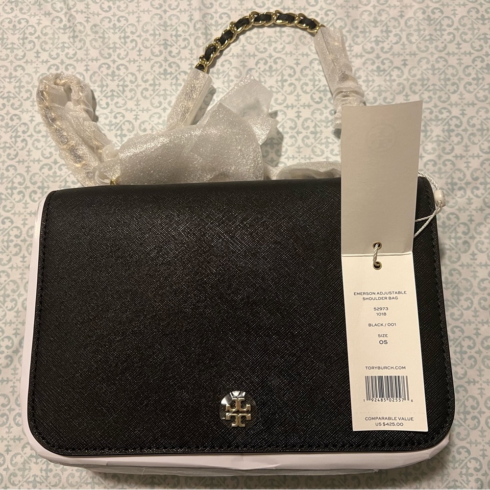 TORY BURCH - Emerson Shoulder Bag Adjustable Black